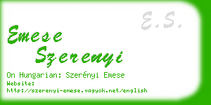 emese szerenyi business card